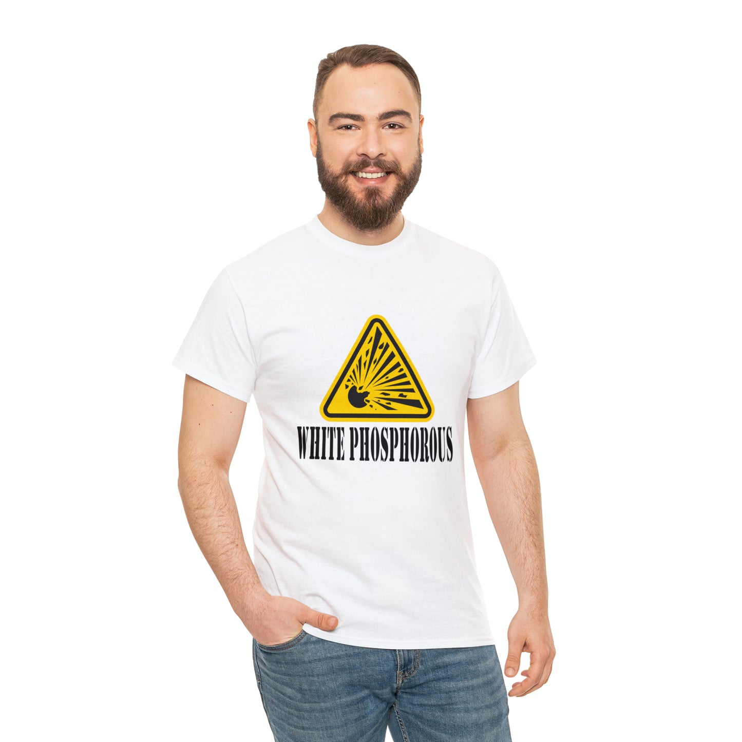White Phosphorous Logo Unisex Heavy Cotton Tee