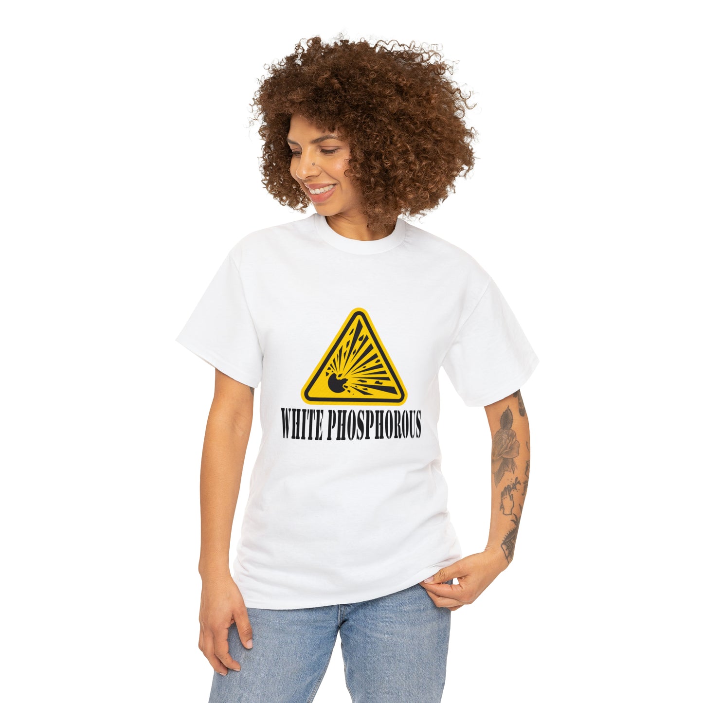 White Phosphorous Logo Unisex Heavy Cotton Tee
