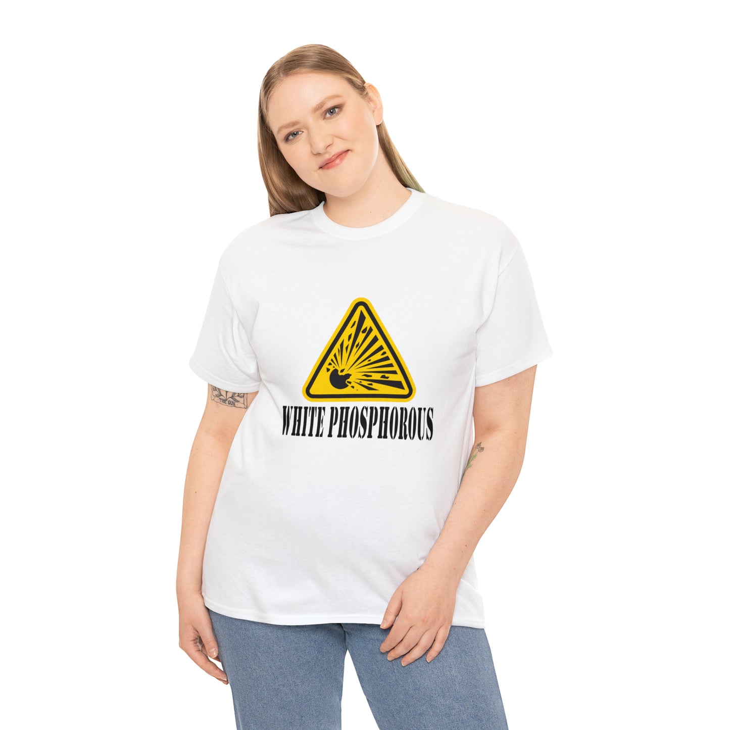 White Phosphorous Logo Unisex Heavy Cotton Tee