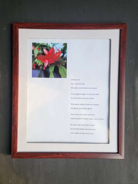 Framed Poem with Accompanying Photo